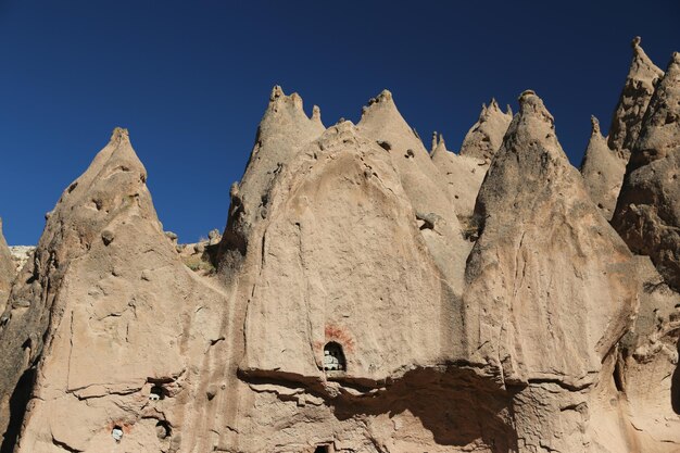 Formazioni rocciose nella valle di Zelve Cappadocia Nevsehir Turchia