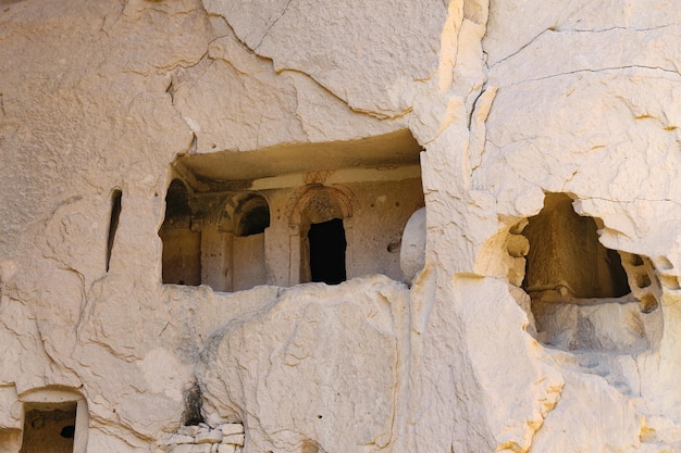 Formazioni rocciose nella valle di Zelve Cappadocia Nevsehir Turchia