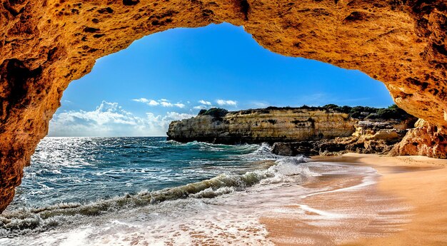 Formazioni rocciose sulla spiaggia