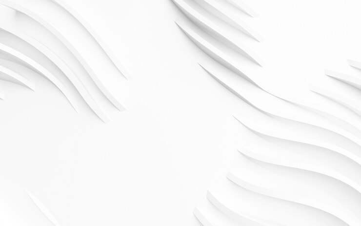 Forme curve astratte. Sfondo circolare bianco. Sfondo astratto. illustrazione 3D