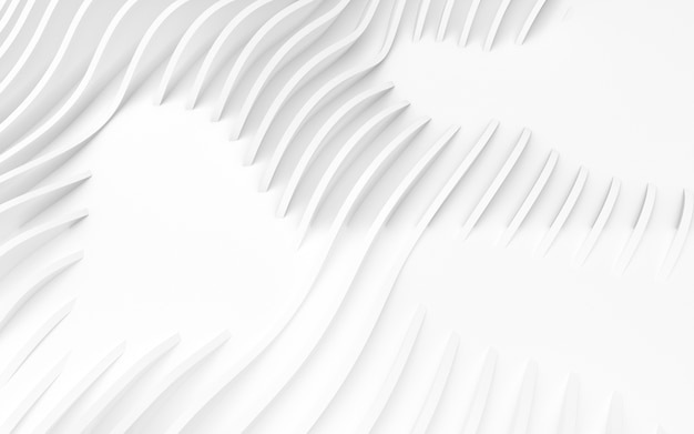 Forme curve astratte. Sfondo circolare bianco. Sfondo astratto. illustrazione 3D