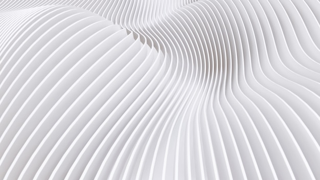 Forme curve astratte. Sfondo circolare bianco. Sfondo astratto. illustrazione 3D