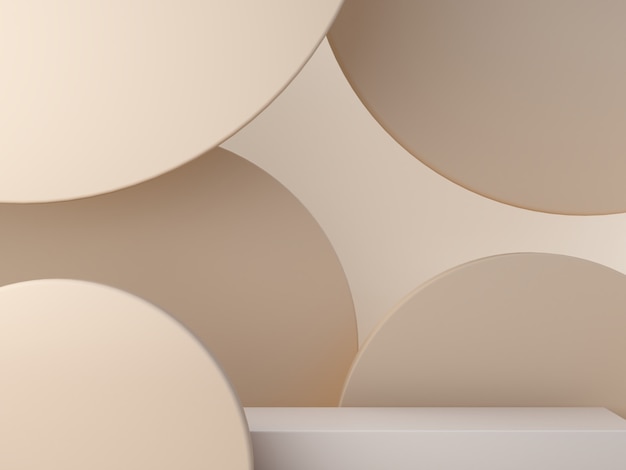 Forme di crema pastello su sfondo astratto