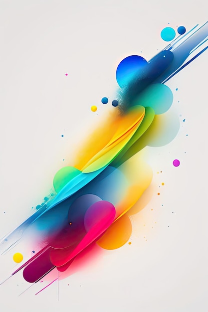 Forme di inchiostro astratte con colori diversi
