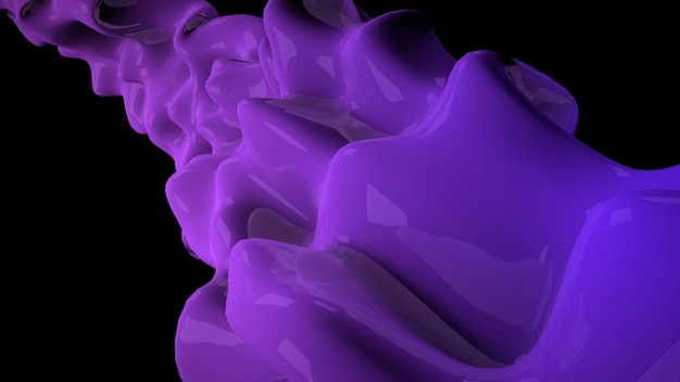 Forme futuristiche liquide viola scuro di movimento, fondo geometrico astratto