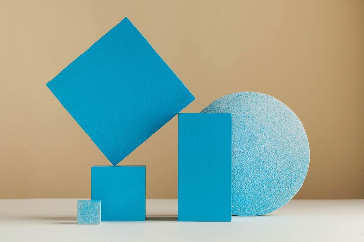 Forme geometriche blu