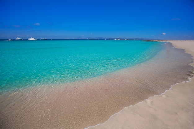 Formentera Illetes Illetas spiaggia tropicale vicino a Ibiza