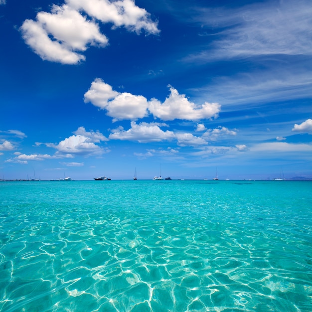 Formentera Illetes Illetas spiaggia tropicale vicino a Ibiza