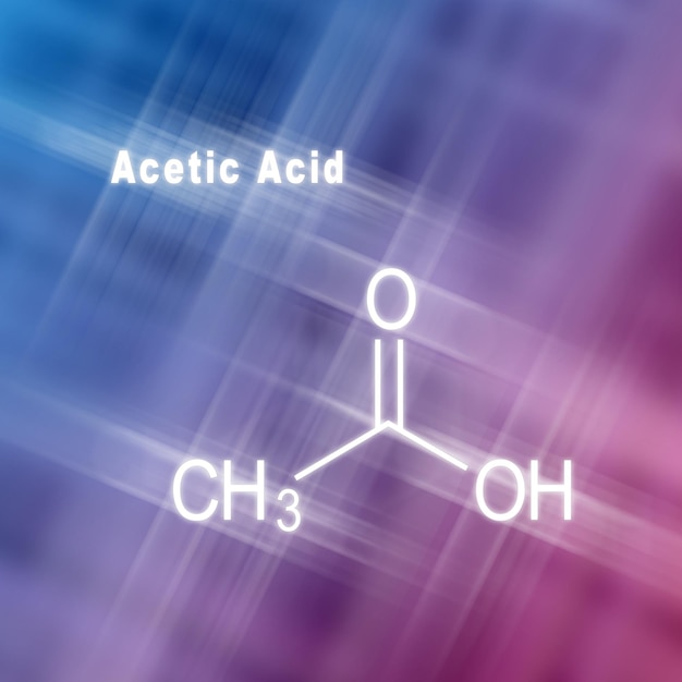 Formula chimica strutturale dell'acido acetico