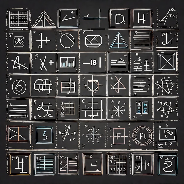 Formule matematiche ed equazioni su una lavagna