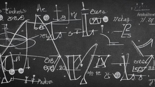 Formule scientifiche sulla lavagna