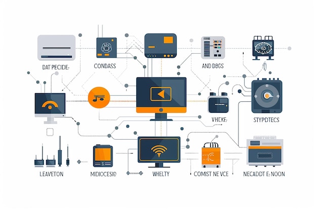 fornitore di servizi cloud data servicer progettazione tecnologica isometrica AI