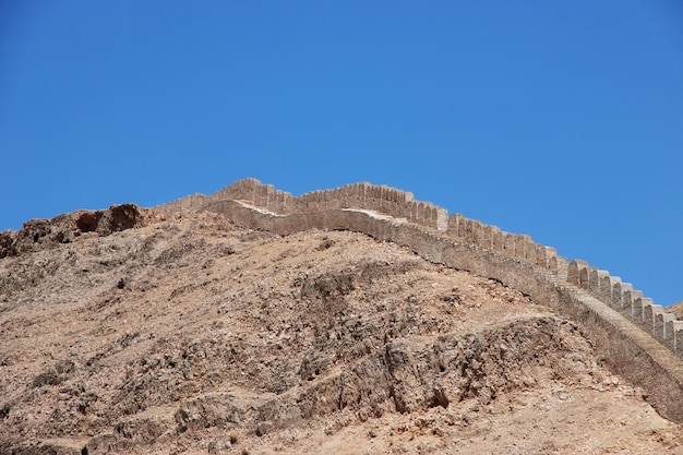 Fortezza di Ranikot Grande Muraglia del Sindh rovine vinatge in Pakistan