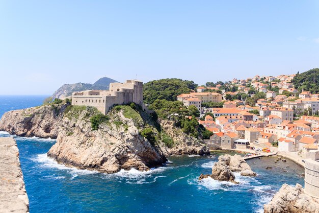 Fortezza di San Lorenzo a Dubrovnik, Croazia, Fort Lovrijenac chiamato Gibilterra di Dubrovnik