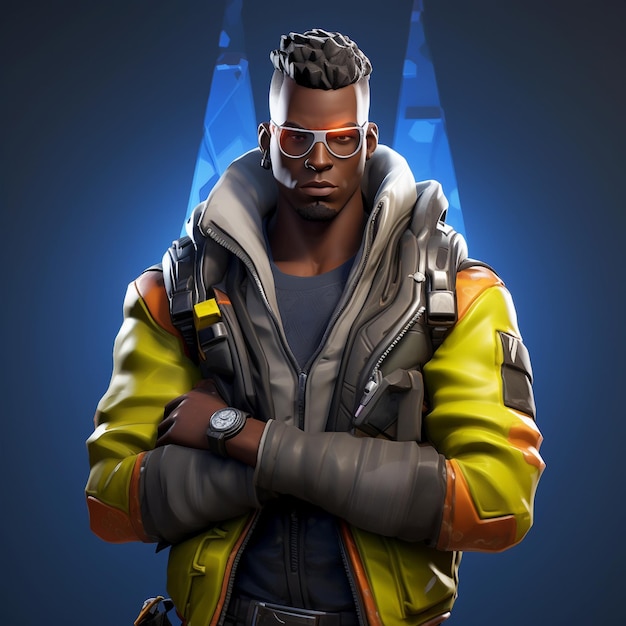 Fortnite ritratto giocatore personaggio pelle neon