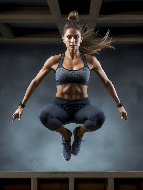 Forza e grazia Fitness femminile in palestra