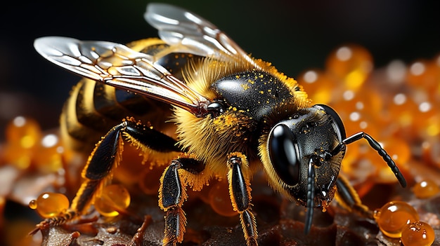 Foto 3D dell'ape mellifera