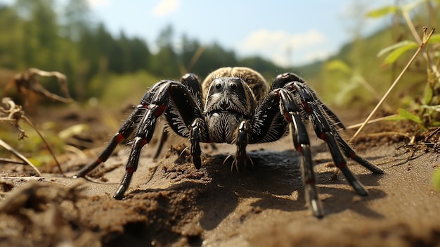 Foto 3D della carta da parati del ragno
