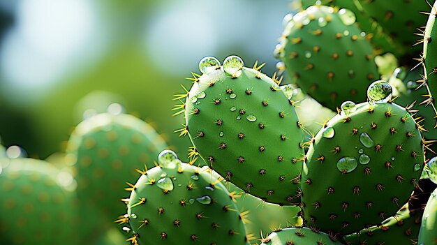 Foto 3D di una bella immagine di carta da parati di fiore di cactus