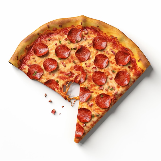 Foto 3D di una deliziosa illustrazione di pizza fatta con l'AI generativa
