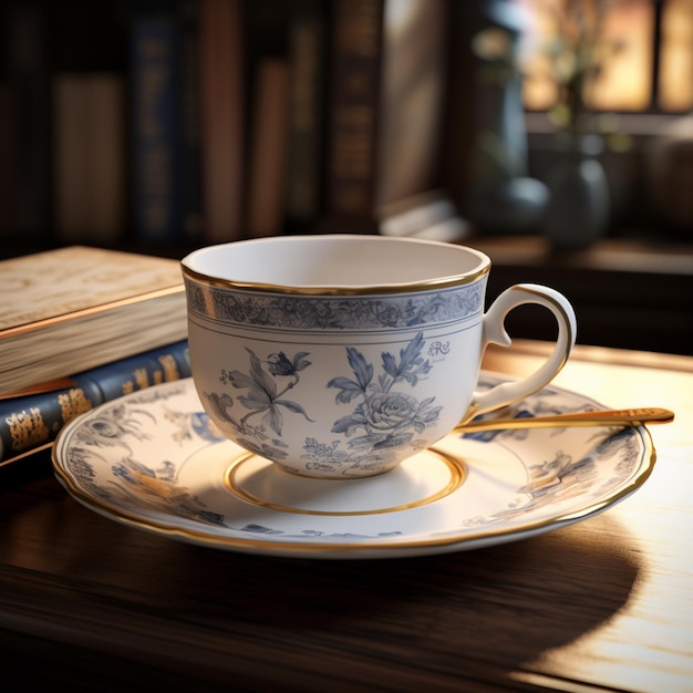 Foto 3D di una tazza di tè fotorealista