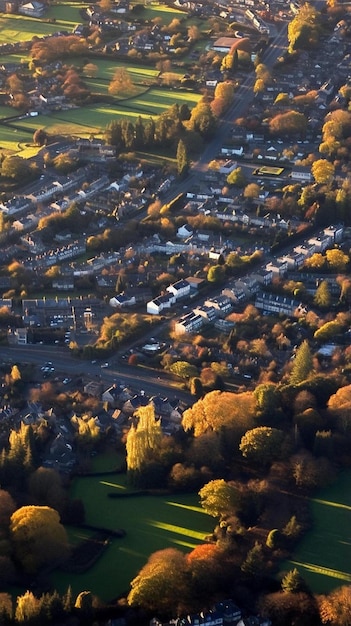 Foto aerea dell'Università di Cambridge, Regno Unito