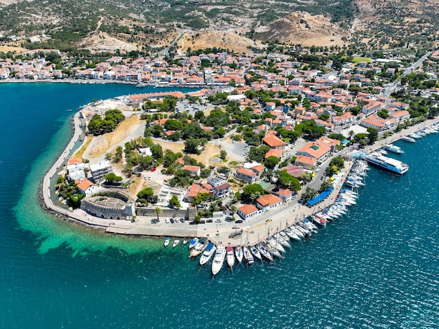 Foto aeree del villaggio di Foca situato nella Turchia occidentale, Smirne