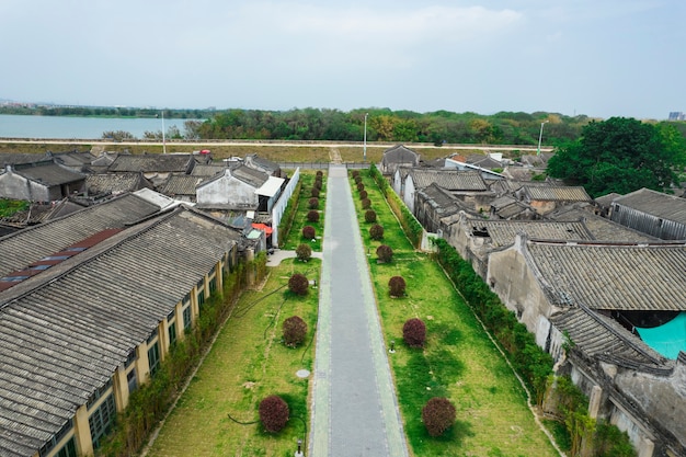 Foto aeree dell'antica città di Chaozhou in Cina