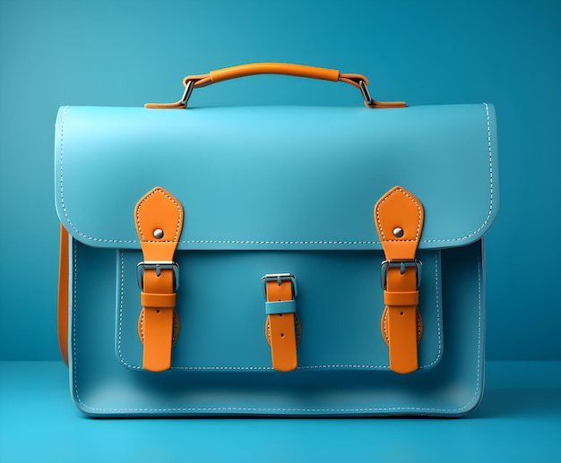 foto bellissima eleganza e moda di lusso da donna e borsa blu su ai generativa blu