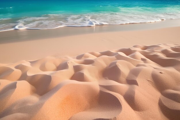 Foto bellissima spiaggia di sabbia ai generata