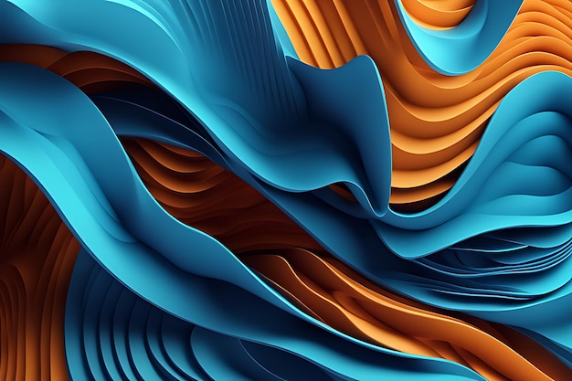 Foto Blue Wave Abstract Design