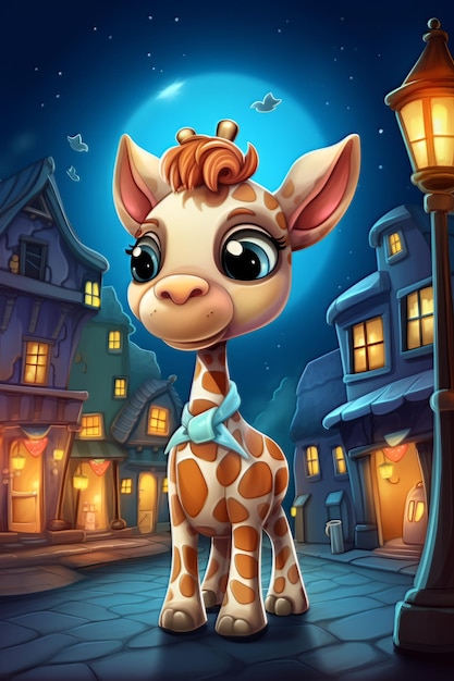 Foto carino baby giraffa