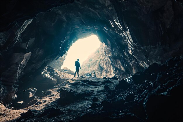 foto che lavora in una grotta 24