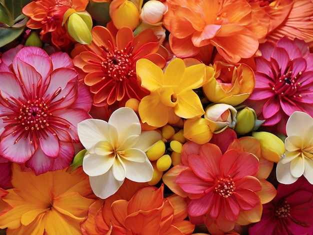 foto close-up di fiori esotici luminosi a consistenza