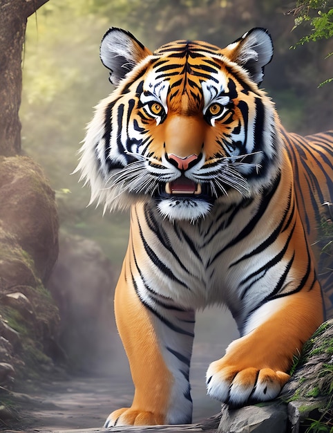 foto colorata tiger generative ai