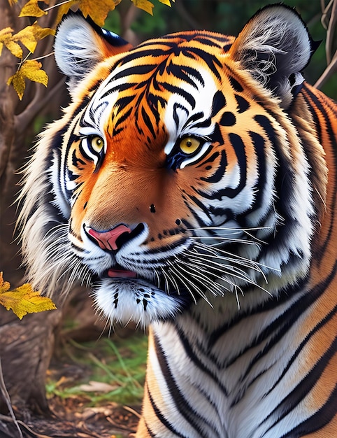 foto colorata tiger generative ai