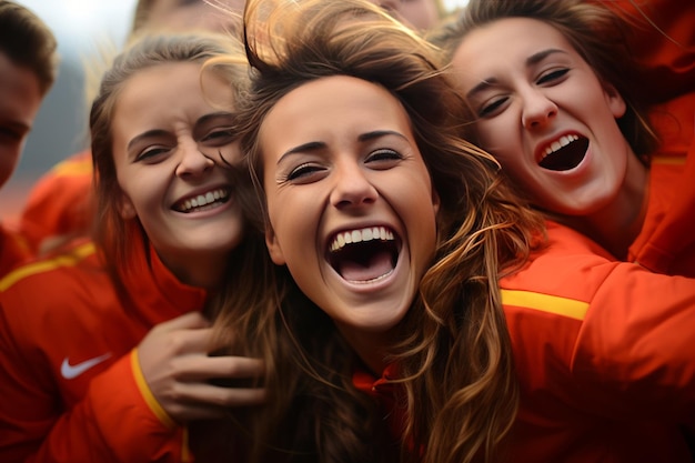 Foto d'archivio della squadra di calcio femminile spagnola