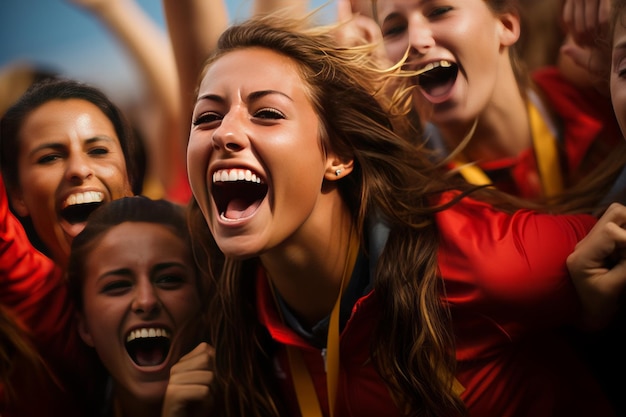 Foto d'archivio della squadra di calcio femminile spagnola