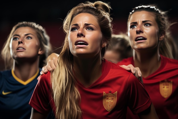 Foto d'archivio della squadra di calcio femminile spagnola