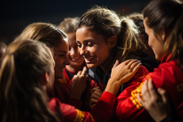 Foto d'archivio della squadra di calcio femminile spagnola