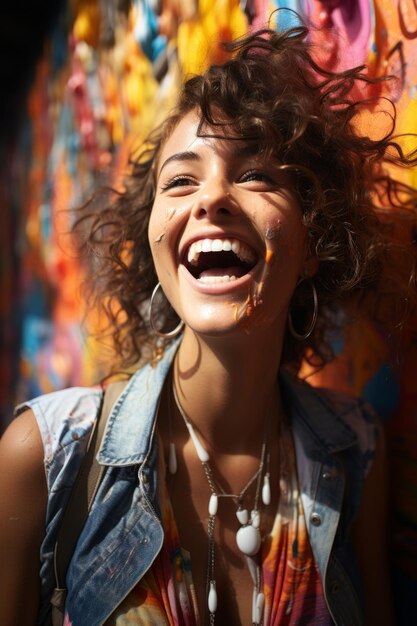 Foto d'archivio di una ragazza sorridente