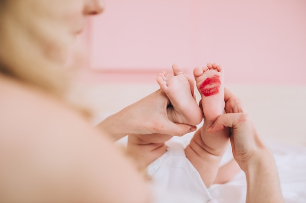 Foto dei neonati piedi del bambino