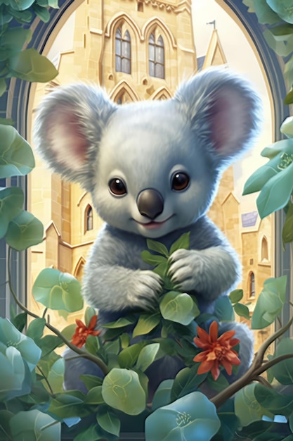 Foto del bambino koala carino