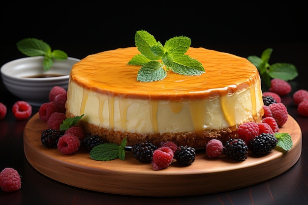 Foto del classico cheescake con frutti di bosco