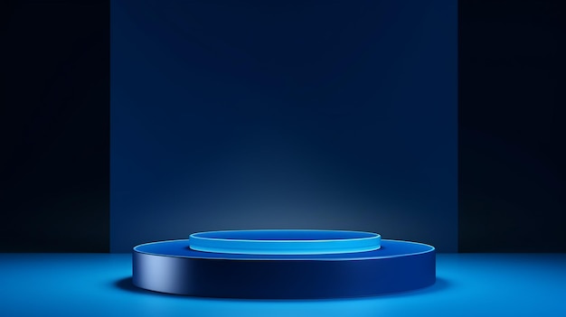 Foto del design del podio blu del prodotto