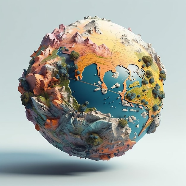 foto del globo con più dettagli