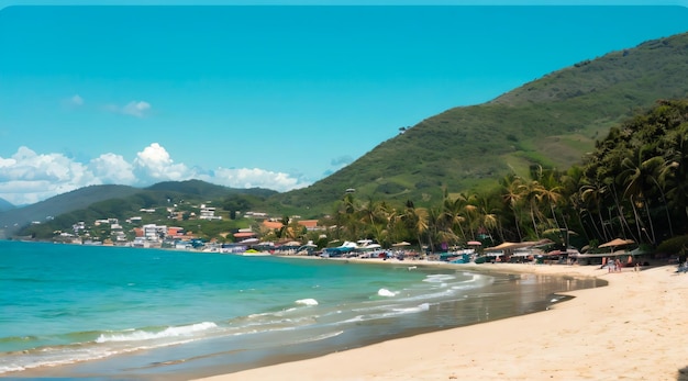 Foto del paesaggio della spiaggia colombiana