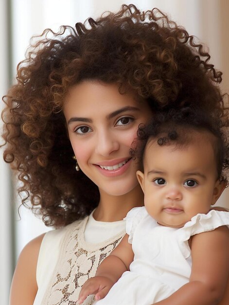 Foto del ritratto di sorridere femminile infantile tailandese dei capelli ricci