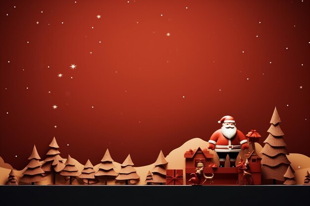 Foto del simpatico personaggio 3D di Babbo Natale