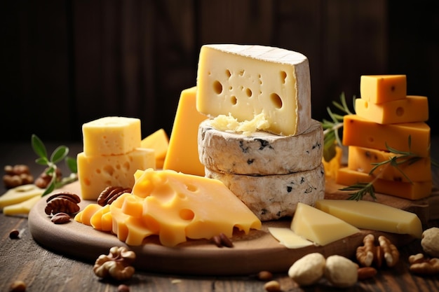 Foto deliziosi pezzi di formaggio